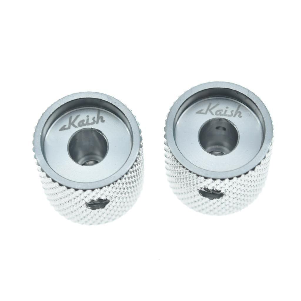 4pcs Aluminium Guitar/Bass Knobs Volume/Tone Control Knob 1/4'' Metal Universal Potentiometer Pot Knobs with Set Screw and Indic